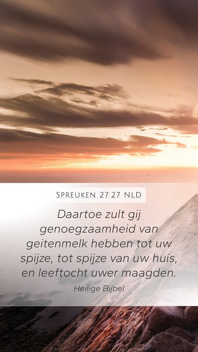 Spreuken 27:27 NLD Bible Verse Image