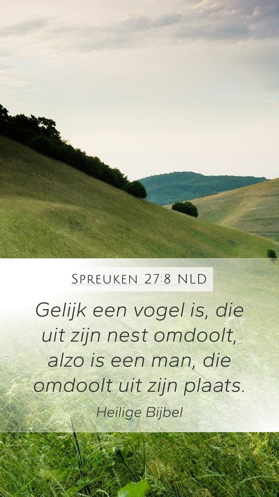 Spreuken 27:8 NLD Bible Verse Image
