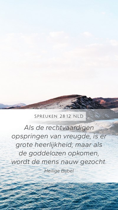 Spreuken 28:12 NLD Bible Verse Image