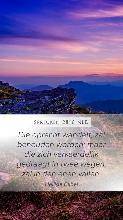 Spreuken 28:18 NLD Bible Verse Image