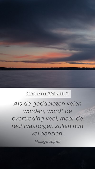 Spreuken 29:16 NLD Bible Verse Image