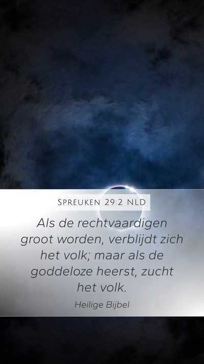 Spreuken 29:2 NLD Bible Verse Image