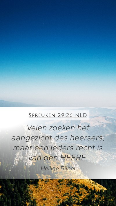 Spreuken 29:26 NLD Bible Verse Image