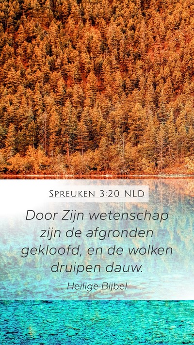 Spreuken 3:20 NLD Bible Verse Image