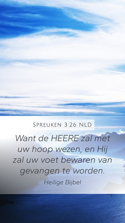 Spreuken 3:26 NLD Bible Verse Image