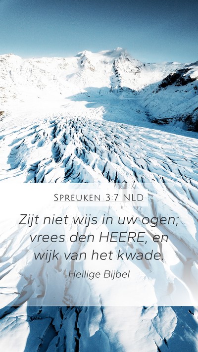 Spreuken 3:7 NLD Bible Verse Image