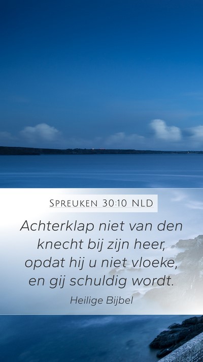 Spreuken 30:10 NLD Bible Verse Image