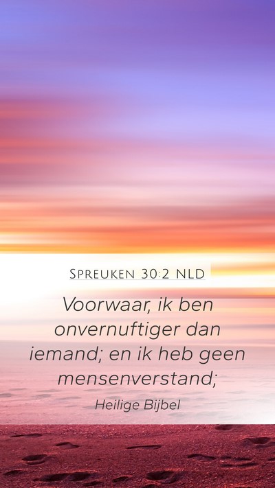 Spreuken 30:2 NLD Bible Verse Image
