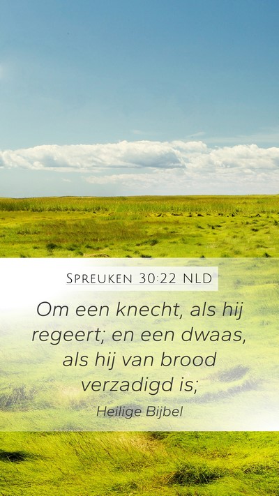 Spreuken 30:22 NLD Bible Verse Image