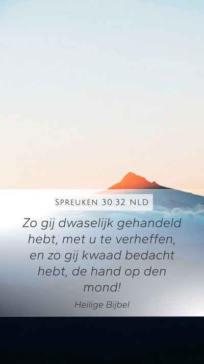 Spreuken 30:32 NLD Bible Verse Image