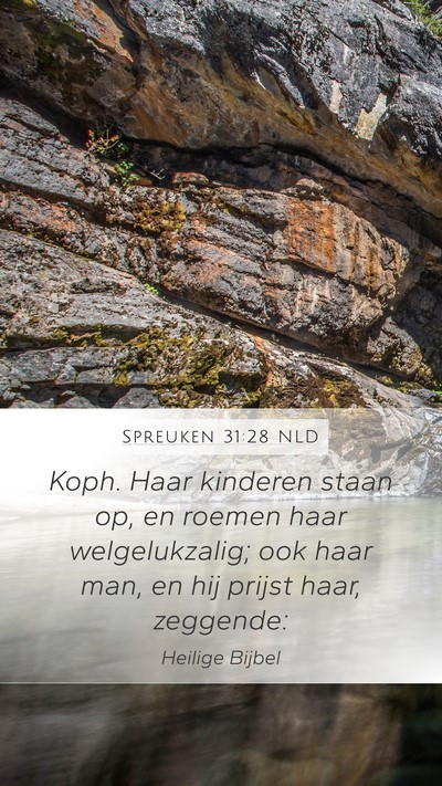 Spreuken 31:28 NLD Bible Verse Image