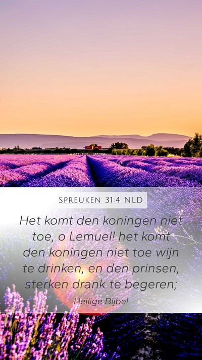 Spreuken 31:4 NLD Bible Verse Image
