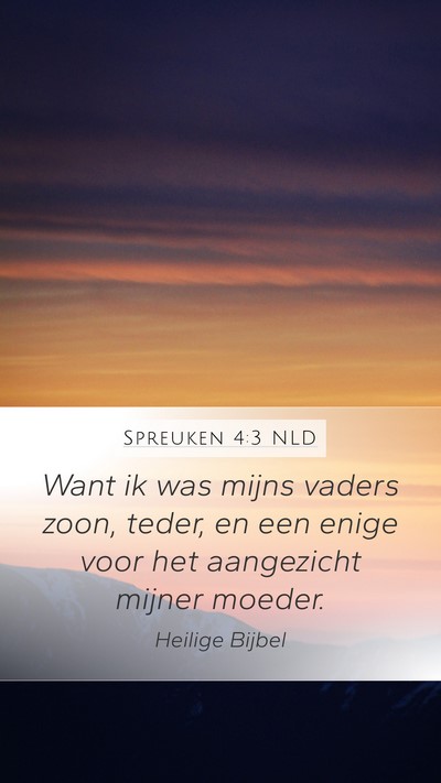 Spreuken 4:3 NLD Bible Verse Image
