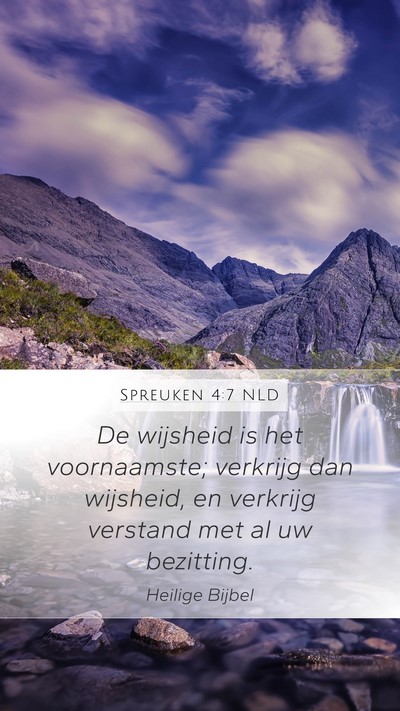 Spreuken 4:7 NLD Bible Verse Image