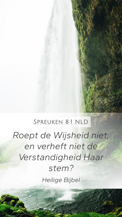 Spreuken 8:1 NLD Bible Verse Image