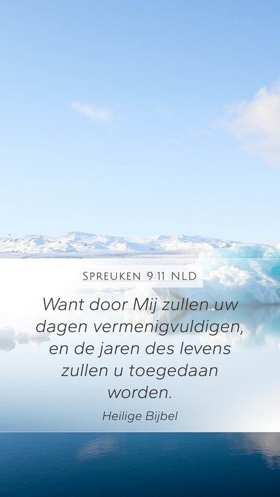 Spreuken 9:11 NLD Bible Verse Image