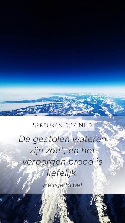Spreuken 9:17 NLD Bible Verse Image