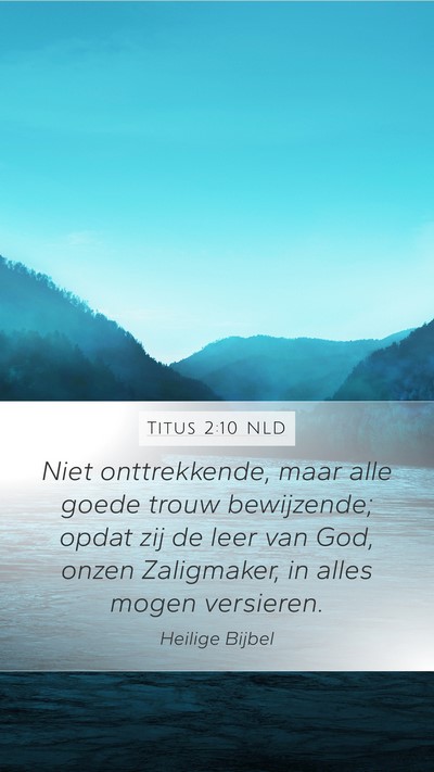 Titus 2:10 NLD Bible Verse Image