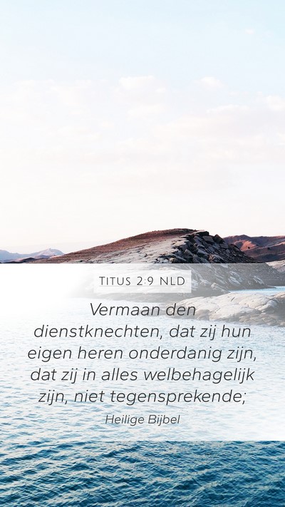 Titus 2:9 NLD Bible Verse Image