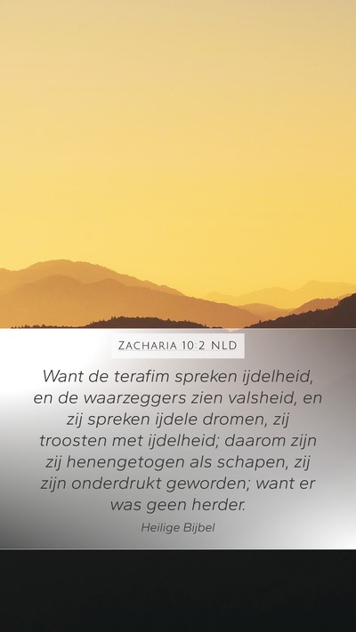 Zacharia 10:2 NLD Bible Verse Image