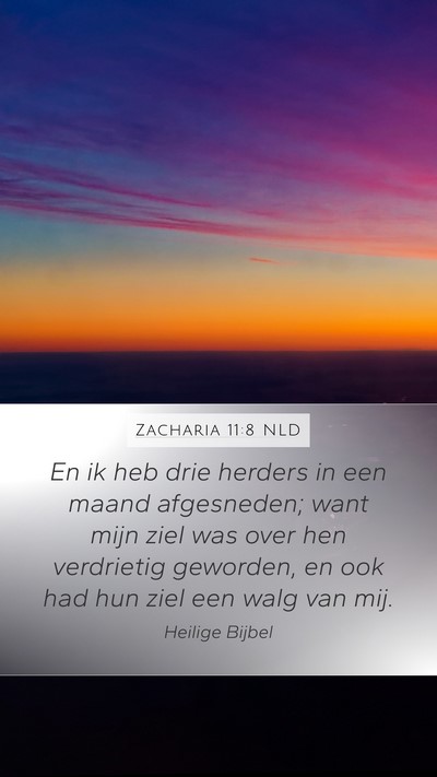 Zacharia 11:8 NLD Bible Verse Image