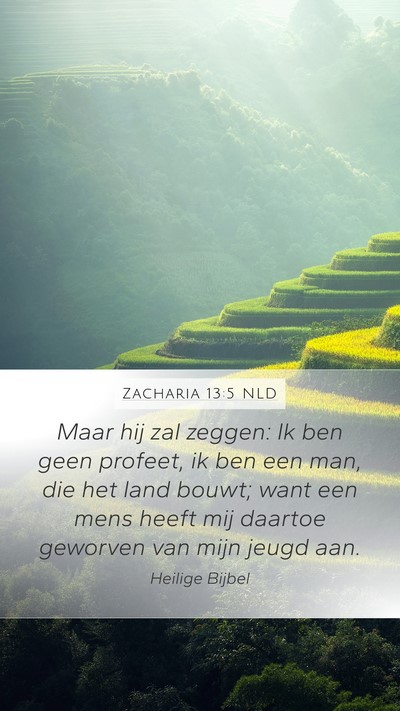 Zacharia 13:5 NLD Mobile Phone Wallpaper - Maar hij zal zeggen: Ik ben geen profeet, ik ben - Mobile Bible Verse Wallpaper