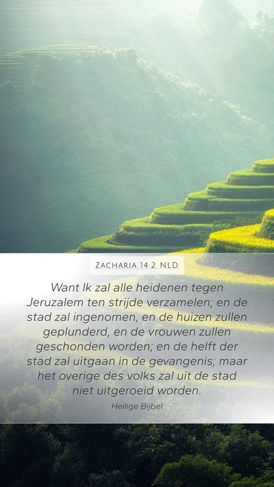 Zacharia 14:2 NLD Bible Verse Image