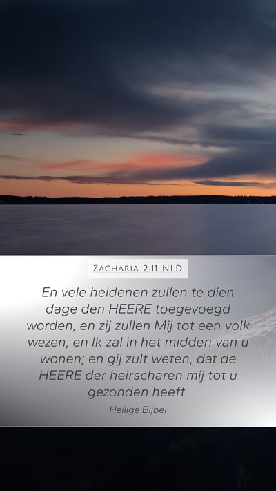 Zacharia 2:11 NLD Bible Verse Image