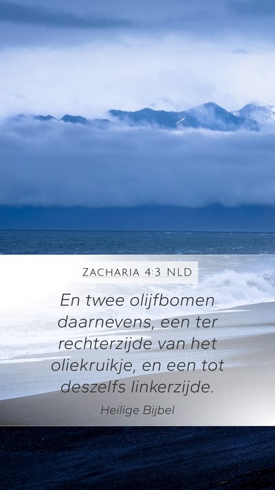 Zacharia 4:3 NLD Mobile Phone Wallpaper - En twee olijfbomen daarnevens, een ter - Mobile Bible Verse Wallpaper