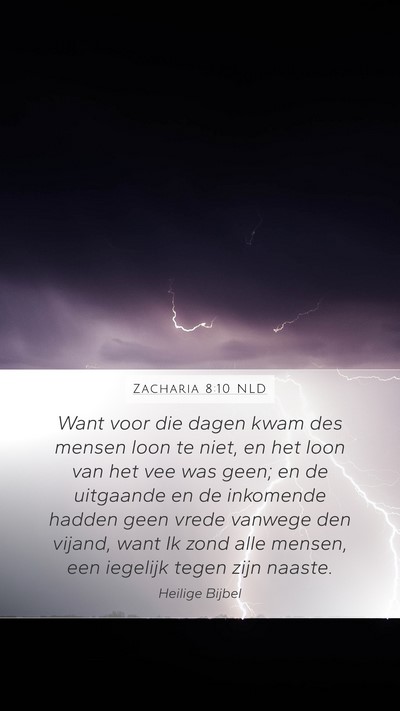 Zacharia 8:10 NLD Bible Verse Image
