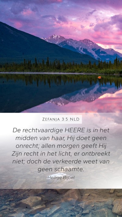 Zefanja 3:5 NLD Bible Verse Image
